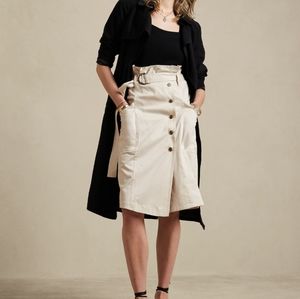 Banana Republic Factory| Heritage Button Skirt| size 8| color Alabaster Tint